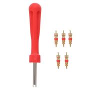 Abaodam Strumento per Rimozione Valvola Pneumatici Auto e Camion 5 Nuclei in Rame Nichelato per Riparazione Rapida e Resistente Colore Casuale