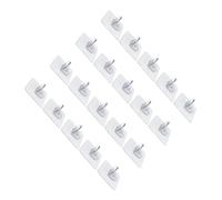 Abaodam Supporti per Mensole in Pvc 20 Pezzi Trasparenti Facili da Installare per Librerie e Armadi senza Foratura Organizzazione Spazi