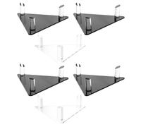 Abaodam Supporto da Basket Tre in uno in Acrilico Trasparente e Nero Set da 6 Pezzi per Palloni da Calcio Rugby Pallavolo e Softball Espositore Stabile da Parete per Collezioni