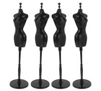 Abaodam Supporto Manichino Mini in Plastica Resistente, 4 Pezzi Espositore per Abiti da Bambola con Scheletro Smontabile, Stand per Vestiti in Piedi per Esposizione e Travestimenti