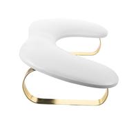 Abaodam Supporto Manicure a U, Cuscino Ergonomico in Cuoio e Spugna Oro | Uso per Salone Professionale e Fai da Te, Superficie Morbida, Supporto Delicato, Aiuta a Lavorare con Maggiore Comfort