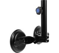 Abaodam Supporto per Asta Portabandiera Auto Doppia Ventosa Base in Metallo Resistente al Vento Adatto a Vari Stili di Bandiere e Installazione su Superfici Auto