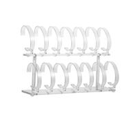 Abaodam Supporto per Orologio in Acrilico Trasparente Rimovibile Base Antiscivolo Anello a C Elastico Multi-Stand Doppio Strato da 14 Posizioni Esposizione Stabile per Orologi da