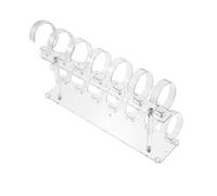 Abaodam Supporto per Orologio in Acrilico Trasparente Rimovibile Espositore Doppio Strato 14 Posizioni Base Antiscivolo e Anello a C Elastico per Esposizione e Conservazione di Orologi