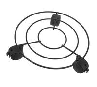 Abaodam Supporto per Piante con Ruote da Esterno Bianco, Base Portavasi Mobile in Ferro con Blocco, Vassoio Rotolante per Spostare Vasi Pesanti su Balcone e Giardino