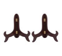 Abaodam Supporto per Piatti in Legno 2 Pezzi, Espositore Compatto per tè e Dolcetti da 26-29 Cm, Porta Ricette da Cucina Multifunzionale per Casa, Ufficio e Fiere, Cavalletto