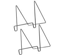 Abaodam Supporto per Piatti in Metallo Nero 2 Pezzi, Supporto Stabile e Leggero per Esposizione di Immagini e Opere d'Arte, Design Semplice e Pratico per Vetrina Espositiva