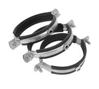 Abaodam Supporto per Tubi 90Mm 3 Pezzi Morsetto Regolabile in Acciaio al Carbonio Zincato per Montaggio a Parete e Soffitto Installazione Facile per Tubi di Scarico