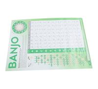 Abaodam Tabella Accordi Banjo Portatile per Principianti, Poster per Imparare e Praticare gli Accordi del Banjo Schema Facile da Leggere, Accessorio per Strumenti Folk e Lezioni di Musica