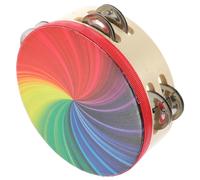 Abaodam Tamburello Musicale Arcobaleno Tamburello Mano Strumento Percussione Per Educazione Precoce Regalo Per Ragazzo Ragazza Ragazza