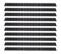 Abaodam Tappetino Anti-Gatto Spine in Plastica Nera, Set da 10 Pezzi, Barriera per Giardino e Protezione Piante da Esterno Resistente a Sole, Vento e Pioggia
