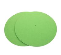 Abaodam Tappetino in Feltro Verde 2 Pezzi Antiscivolo per Dischi in Vinile Stabile e Protettivo Accessorio per Piattaforma Girevole