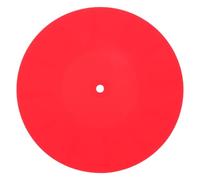 Abaodam Tappetino in Silicone Microforato per Giradischi Vinile, Antistatico e Riduzione Rumore, Tappetino Protettivo Rosso da 170 Mm per Ascolto Audio