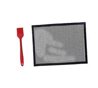 Abaodam Tappetino per Barbecue Antiaderente Resistente al Calore Riutilizzabile Compatibile con Barbecue Gas o Elettrico per Bistecche Verdure e Pizza