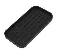 Abaodam Tappetino Scolapiatti in Silicone Nero per Cucina, Multifunzionale e Resistente, Adatto come Porta Spugne e Scolaverdure per Lavello in Cucina Domestica