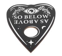 Abaodam Tavola Divinatoria a Forma di Cuore in Legno Nero per Tarocchi | Risposte Sì No Forse, Decorazione Mistica da Tavolo, per Lettori e Principianti