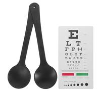 Abaodam Tavola Oculistica Doppia da Parete in Plastica per Test Visivo | Occlusore Oculare Portatile Incluso, per Controlli a Distanza, Scuole e Studi Ottici, Peso 55g