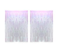 Abaodam Tenda Cortina di Pioggia in Plastica 2 Pezzi per Decorazioni Party e Compleanni, Portatile e Delicata, Sfondo Fotografico per Feste e Palchi