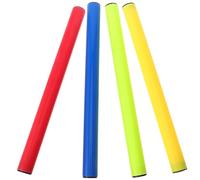 Abaodam Testimone per staffetta di in plastica, 4 Pezzi, Superficie Liscia, Bordo Liscio Arrotolato, Leggero, per Gare di staffetta su Pista, per e Adulti Colore Casuale