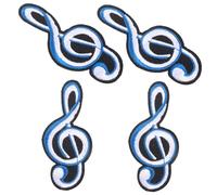 Abaodam Toppe Termoadesive Note Musicali 4 Pezzi per Abbigliamento, Toppe Ricamate Leggere e Compatte per Giacche, Cappelli e Borse, Accessori Fai da Te per Decorazione e Riparazione
