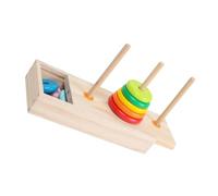 Abaodam Torre di Hanoi in Legno per Gioco Educativo con Anelli Colorati e Blocchi Impilabili Stimola Logica Motricità Fine e Concentrazione Regalo Compleanno per Ragazzi e Ragazze