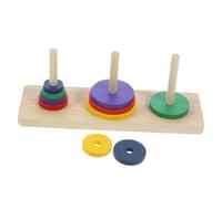 Abaodam Torre Hanoi in Legno Colorato Puzzle Intellettuale per Adulti e Educativo per Sviluppo Mentale e Relax Sicuro e Durevole
