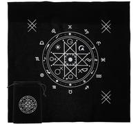 Abaodam Tovaglia Altar Tarocchi in Flanella Nera 50x50 Cm Sacchetto per Carte da Gioco Facile da Aprire e Chiudere per Lettura e Divinazione