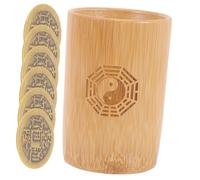 Abaodam Tradizionale Divinazione Cinese con Bamboo e Monete di Rame Vintage Gioco di Fortuna per Riunioni Familiari e Celebrazioni Culturali