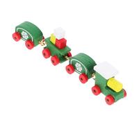 Abaodam trenino giocattoli casa kit in miniatura Vacanza decorazioni desktop festive christmas train decorazione natale arredamento del treno ornamento della scena del treno di legno Green