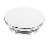 Abaodam Turntable in Lega di Alluminio per Argilla, Manuale, Doppio Lato | Argento, Anello Antiscivolo, Rotazione Fluida, Cuscinetto Integrato