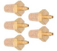 Abaodam Ugello in Rame Pietra a Gas per Macchina del Fumo da Palco, Set da 5 Pezzi Silenziatore in Ottone e Raccordo Aria Maschio, Accessori per Riduzione Rumore e Filtraggio