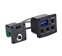 Abaodam Ukulele Pickup Elettrico Piezo Equalizzatore Eq e Display Lcd Facile Da Installare Per Chitarra Acustica Su Bassi Medi e Controllo Volume e Indicatore Batteria