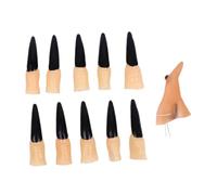 Abaodam Unghie Finte da Strega e Dita da Zombi 11 Pezzi Naso Finto da Strega per Cosplay Halloween Accessori per Feste in Maschera Leggeri e Trasportabili Set Decorativo per