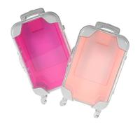 Abaodam Valigetta Trucco Portatile Mini Trolley Organizer per Accessori di Bellezza da Viaggio 2 Astucci 6.7 Pollici
