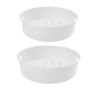 Abaodam Vaporiera per Alimenti Plastica 2 Pezzi Manici 3L+5L per Cucina e Ristoranti per Panini e Pesce al Vapore