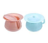 Abaodam Vasino Portatile per Bambini e Anziani 2 Pezzi con Coperchio Sicuro Design Facile in Pp per Casa di Riposo e Emergenze di Viaggio