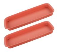 Abaodam Vassoi Rettangolari per Piante 2 Pezzi Vaschette Raccogli Gocce per Bonsai e Fioriere da Davanzale 40X20Cm in Plastica