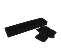 Abaodam Vassoio Porta Orologi e Braccialetti in Velluto Nero, Espositore per Gioielli 4 Scomparti, Organizer Compatto e Resistente All’umidità per Uomo e Donna, per Casa e Viaggio