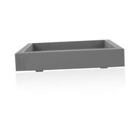 Abaodam Vassoio Sottovaso Rettangolare in Cemento Effetto Grigio Vassoio Riutilizzabile per Piante da Interno ed Esterno Resistente e Antiscivolo per Bonsai e Fioriere