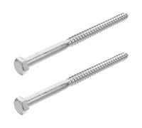 Abaodam Viti Esagonali Resistenti Coppia Massima 2 Pezzi Zincate per Legno in Acciaio al Carbonio e Riduzione Rischio Crepe, per Lavori di Decorazione e Mobili