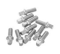 Abaodam Viti per Tamburo e Facile Installazione in Ferro Argentato M6x15mm 10 Pezzi Dimensioni Precise per Strumenti a Percussione per Riparazione e Assemblaggio