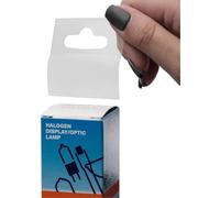 ABARNOM Accessori per ganci adesivi trasparenti - Facile da appendere per prodotti da 50 x 50 mm [Area adesiva di 50 x 20 mm], display dei prodotti nei negozi e nelle imprese (50)
