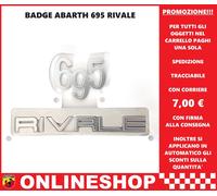 ABARTH 695 RIVALE STEMMA LOGO ORIGINALE EMBLEMA FREGIO STEMMA SCRITTA BADGE