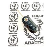ABARTH cover chiave exclusive 100% FIBRA CARBONIO 500 695 595 esseesse NERO