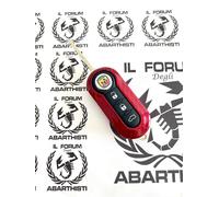 ABARTH cover chiave exclusive 100% FIBRA CARBONIO 500 695 595 esseesse ROSSO