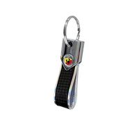 Abarth Portachiavi Ufficiale Key Ring Carbon, Argento