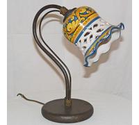 ABAT JOUR COUNTRY LUMETTO LUME CERAMICA DECORATA ART.237 FERRO BATTUTO RUSTICO