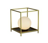 Abatjour Contemporaneo Bloccare Acciaio Nero Vetro Oro 1 Luce G9