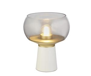 Abatjour Contemporaneo Calice Acciaio Bianco Ottone 1 Luce E27