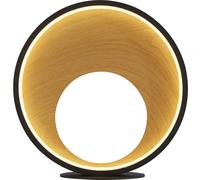 Abatjour Contemporaneo Crosby Acciaio Nero Policarbonato Marrone Led 11,04 3000K